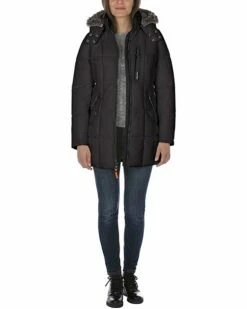 Nautica Women's Heavyweight Puffer Jacket with Faux Fur Lined Hood | Coats & Outerwear -Nautica sales 2022 615 ErlQXXL. AC SR736920