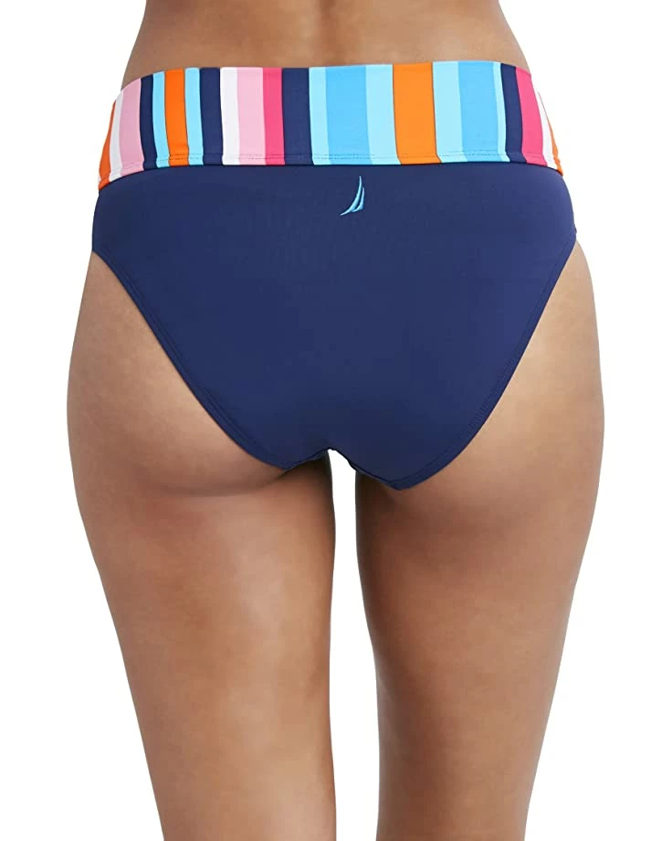 Nautica Shoreline Stripe Fold-Over Bottoms | Swimwear 2 Nautica Shoreline Stripe Fold-Over Bottoms | Swimwear - Image 2