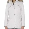 Nautica Women's Microfiber Parka Anorak Jacket with Faux Fur Hooded Trim | Coats & Outerwear