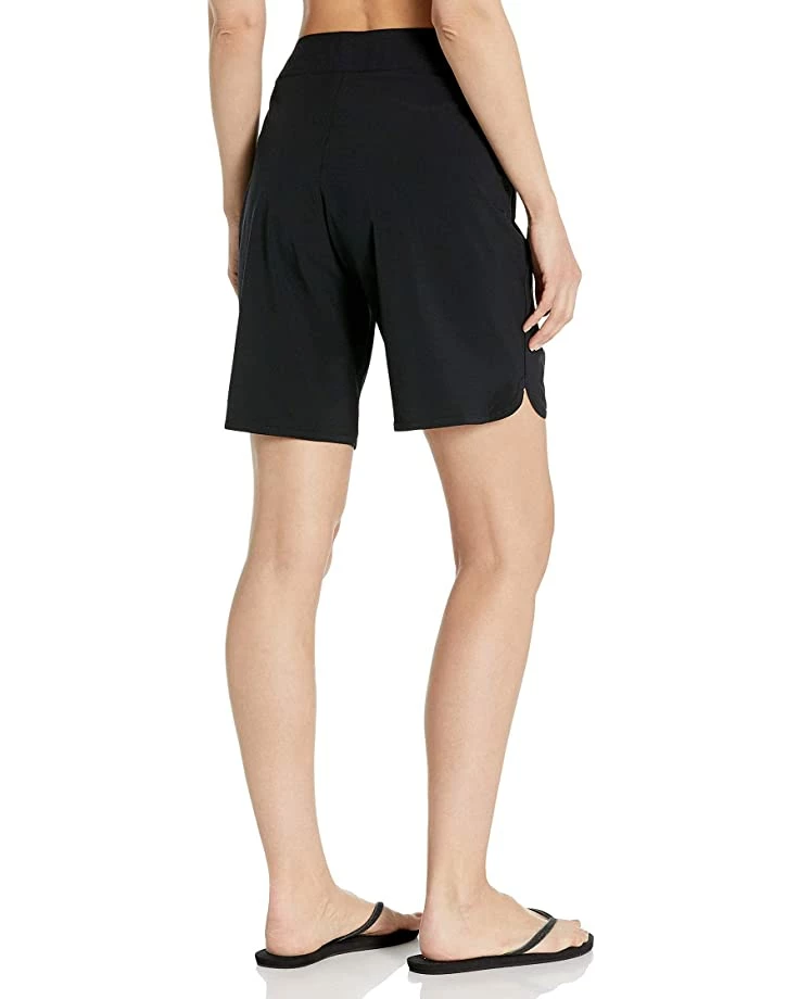 Nautica Women's Standard Solid 9" Core Stretch Boardshort with Adjustable Waistband Cord | Swimwear 2 Nautica Women's Standard Solid 9" Core Stretch Boardshort with Adjustable Waistband Cord | Swimwear - Image 2