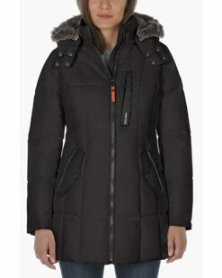 Nautica Women's Heavyweight Puffer Jacket with Faux Fur Lined Hood | Coats & Outerwear