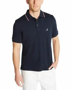 Nautica Men's Classic Fit Short Sleeve Dual Tipped Collar Polo Shirt | Shirts & Tops -Nautica sales 2022 61J5RitiIQL. AC SR736920