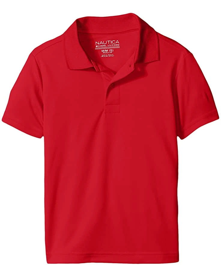 Nautica Boys' School Uniform Short Sleeve Performance Polo | Shirts & Tops 2 Nautica Boys' School Uniform Short Sleeve Performance Polo | Shirts & Tops - Image 2