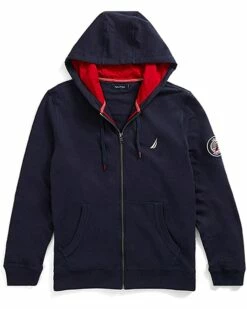 Nautica Men's American Flag Logo French Terry Full Zip Hoodie | Hoodies & Sweatshirts -Nautica sales 2022 61seLJPjU7L. AC SR736920