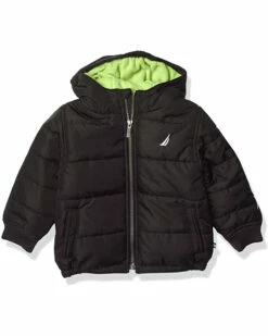 Nautica Boys' Water Resistant Logo Bubble Jacket | Coats & Outerwear