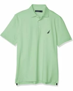 Nautica Men's Short Sleeve Solid Stretch Cotton Pique Polo Shirt | Shirts & Tops
