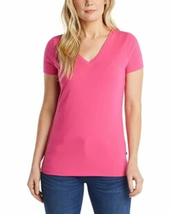 Nautica Women's Easy Comfort V-Neck Supersoft Stretch Cotton T-Shirt | Shirts & Tops -Nautica sales 2022 710Oe3fEe0L. AC SR736920