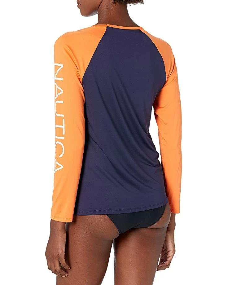 Nautica Women's Standard Long Sleeve Rashguard | Swimwear 2 Nautica Women's Standard Long Sleeve Rashguard | Swimwear - Image 2