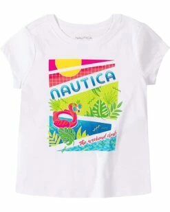 Nautica Girls' Short Sleeve Graphic Tee Shirt | Shirts & Tops -Nautica sales 2022 711hONPhPEL. AC SR736920