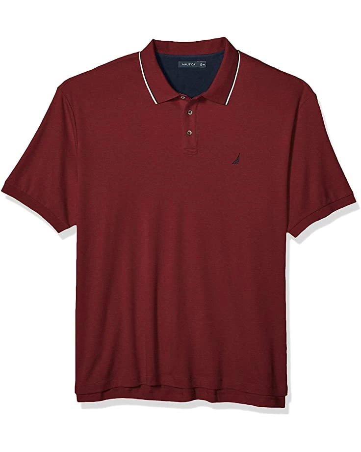 Nautica Men's Classic Fit Short Sleeve Dual Tipped Collar Polo Shirt | Shirts & Tops 1 Nautica Men's Classic Fit Short Sleeve Dual Tipped Collar Polo Shirt | Shirts & Tops