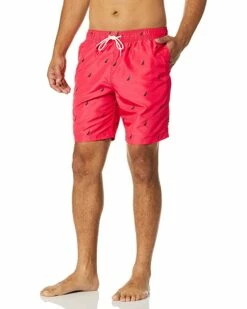Nautica Men's Standard Quick Dry All Over J-Class Sailboat Print Swim Trunk | Swimwear