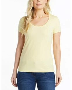 Nautica Women's Easy Comfort Scoop Neck Supersoft 100% Cotton Solid T-Shirt | Shirts & Tops -Nautica sales 2022 716gxeXeYOL. AC SR736920