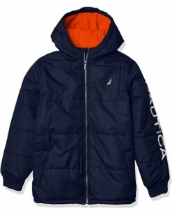 Nautica Boys' Water Resistant Logo Bubble Jacket | Coats & Outerwear