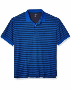 Nautica Men's Classic Fit 100% Cotton Soft Short Sleeve Stripe Polo Shirt | Shirts & Tops