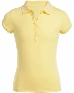 Nautica Girls' School Uniform Short Sleeve Polo with Ruffle Placket | Shirts & Tops -Nautica sales 2022 71Ez eyZPQL. AC SR736920