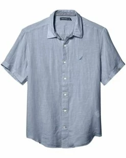 Nautica Short Sleeve Solid Linen Shirt | Shirts & Tops