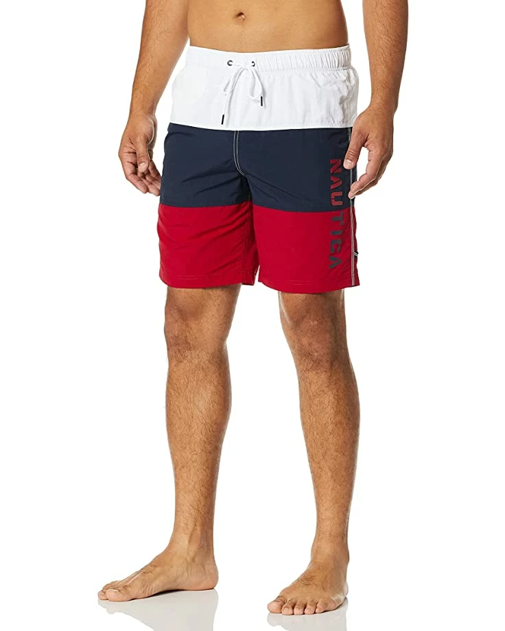 Nautica Men's Standard Quick Dry Classic Logo Tri-Block Series Swim Trunk | Swimwear 6 Nautica Men's Standard Quick Dry Classic Logo Tri-Block Series Swim Trunk | Swimwear - Image 6