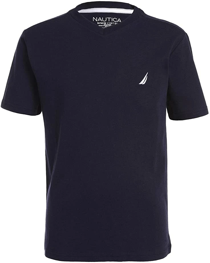 Nautica Boys' Short Sleeve Solid V-Neck T-Shirt | Shirts & Tops 3 Nautica Boys' Short Sleeve Solid V-Neck T-Shirt | Shirts & Tops - Image 3