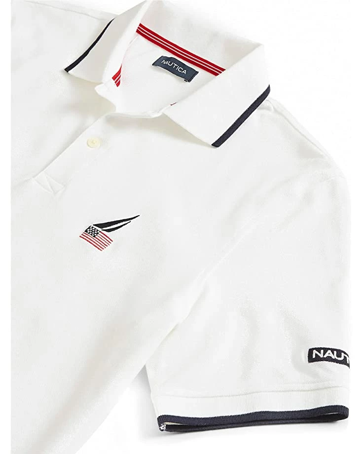 Nautica Men's Short Sleeve American Flag Logo Polo Shirt | Shirts & Tops 2 Nautica Men's Short Sleeve American Flag Logo Polo Shirt | Shirts & Tops - Image 2