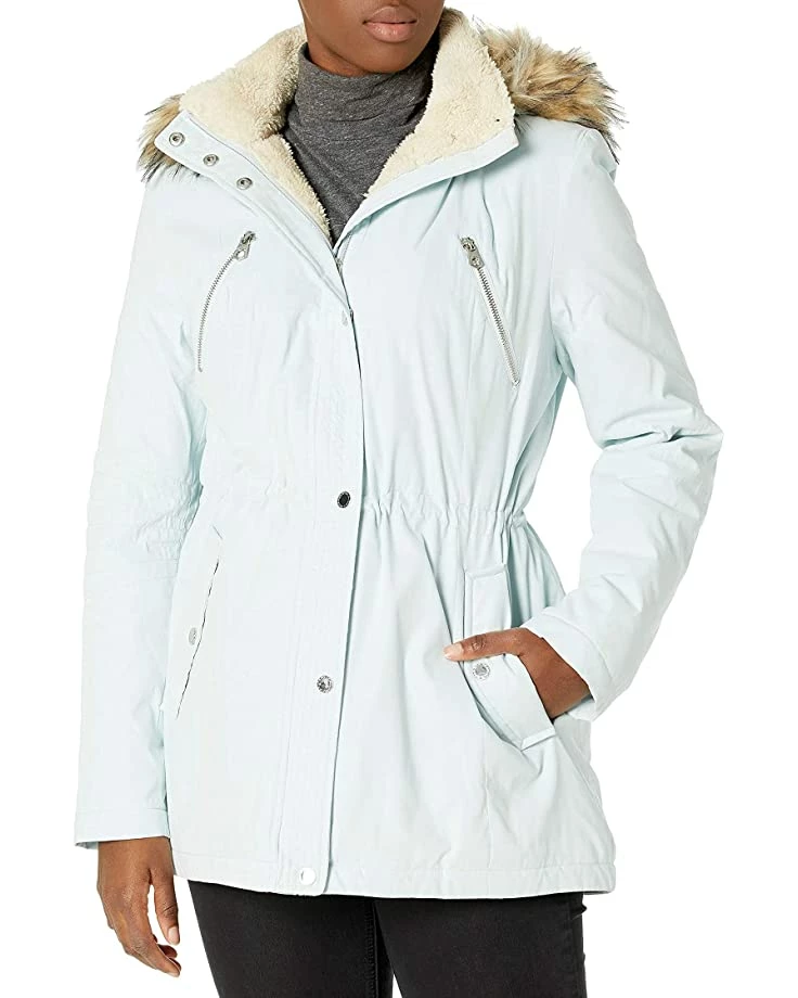 Nautica Women's Microfiber Parka Anorak Jacket with Faux Fur Hooded Trim | Coats & Outerwear 7 Nautica Women's Microfiber Parka Anorak Jacket with Faux Fur Hooded Trim | Coats & Outerwear - Image 7