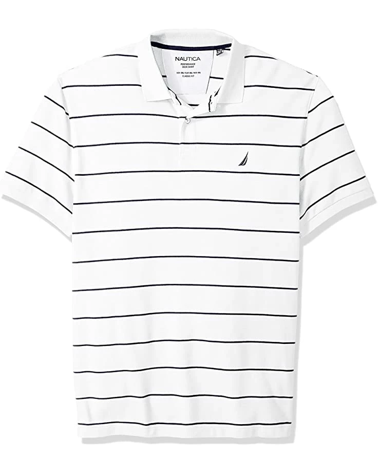 Nautica Men's Classic Short Sleeve Striped Polo Shirt | Shirts & Tops 1 Nautica Men's Classic Short Sleeve Striped Polo Shirt | Shirts & Tops