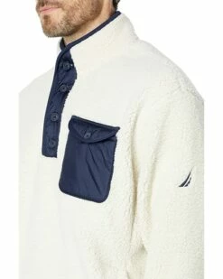 Nautica 1/4 Button Sherpa Fleece | Coats & Outerwear -Nautica sales 2022 71OdaGAFL. AC SR736920