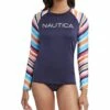 Nautica Stripe Rashguard | Swimwear