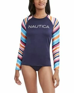 Nautica Stripe Rashguard | Swimwear
