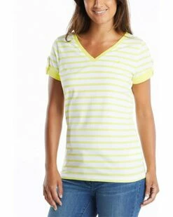 Nautica Women's Easy Comfort V-Neck Striped Supersoft Stretch Cotton T-Shirt | Shirts & Tops -Nautica sales 2022 71R1f5ta2OL. AC SR736920