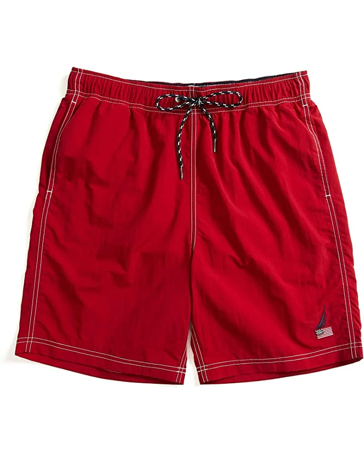 Nautica Men's Standard 8" American Flag Logo J-Class Swim Shorts | Swimwear 2 Nautica Men's Standard 8" American Flag Logo J-Class Swim Shorts | Swimwear - Image 2