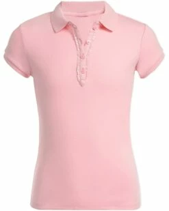 Nautica Girls' School Uniform Short Sleeve Polo with Ruffle Placket | Shirts & Tops -Nautica sales 2022 71SN5df8BIL. AC SR736920