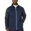 Nautica Big & Tall Big & Tall Color-Block Raglan Full Zip Sweatshirt | Sweaters