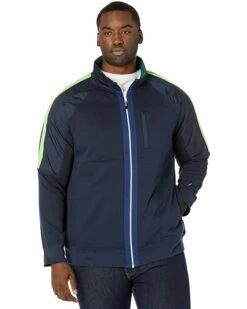 Nautica Big & Tall Big & Tall Color-Block Raglan Full Zip Sweatshirt | Sweaters