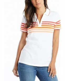 Nautica Women's Stretch Cotton Polo Shirt | Shirts & Tops -Nautica sales 2022 71XCxAsJGwL. AC SR736920