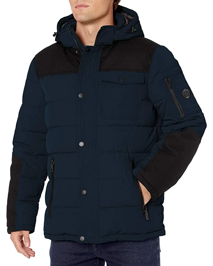 Nautica Men's Quilted Parka Jacket With Removable Faux Fur Hood | Coats & Outerwear 5 Nautica Men's Quilted Parka Jacket With Removable Faux Fur Hood | Coats & Outerwear - Image 5