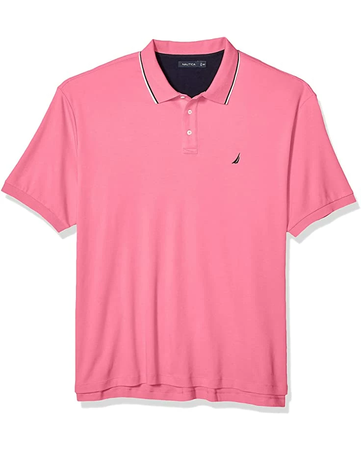 Nautica Men's Classic Fit Short Sleeve Dual Tipped Collar Polo Shirt | Shirts & Tops 5 Nautica Men's Classic Fit Short Sleeve Dual Tipped Collar Polo Shirt | Shirts & Tops - Image 5