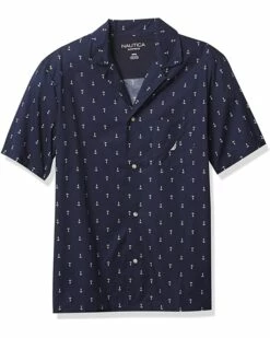 Nautica Men's Short Sleeve 100% Cotton Soft Woven Button Down Pajama Top | Sleepwear -Nautica sales 2022 71Z1Xw0cFPL. AC SR736920
