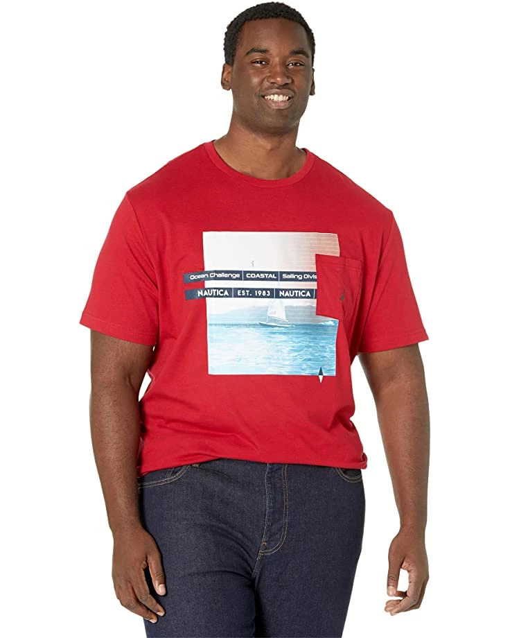 Nautica Big & Tall Big & Tall Sustainably Crafted Graphic T-Shirt | Shirts & Tops 1 Nautica Big & Tall Big & Tall Sustainably Crafted Graphic T-Shirt | Shirts & Tops