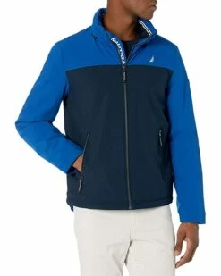 Nautica Men's Color Block Zip Front Jacket with Hidden Hood | Coats & Outerwear -Nautica sales 2022 71eS4WwFiTL. AC SR736920