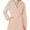 Nautica Women's Hooded Raincoat with Belt Jacket | Coats & Outerwear