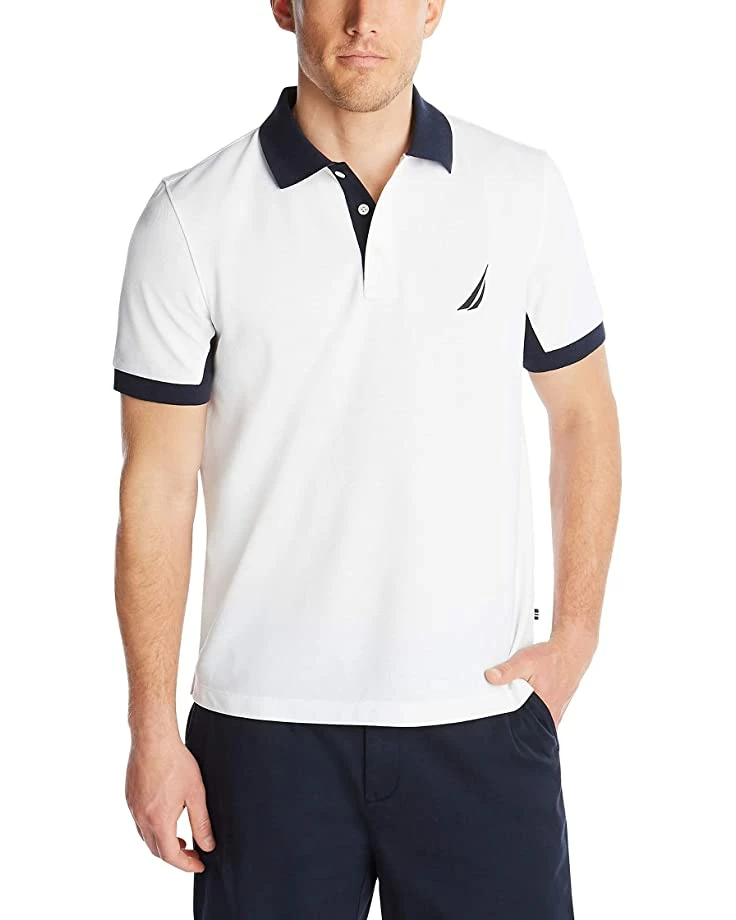 Nautica Men's Classic Fit Short Sleeve Performance Pique Polo Shirt | Shirts & Tops 5 Nautica Men's Classic Fit Short Sleeve Performance Pique Polo Shirt | Shirts & Tops - Image 5