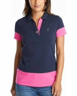 Nautica Women's Toggle Accent Short Sleeve Soft Stretch Cotton Polo Shirt | Shirts & Tops -Nautica sales 2022 71g09xGIarL. AC SR736920