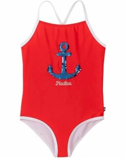 Nautica Girls' One Piece Swimsuit with UPF 50+ Sun Protection | Swimwear -Nautica sales 2022 71g1omO8VTL. AC SR736920
