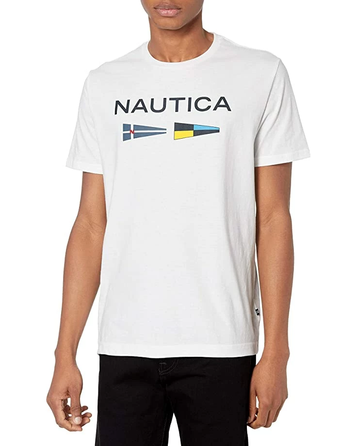 Nautica Men's Sustainably Crafted Logo Signal Flag Graphic T-Shirt | Shirts & Tops 1 Nautica Men's Sustainably Crafted Logo Signal Flag Graphic T-Shirt | Shirts & Tops