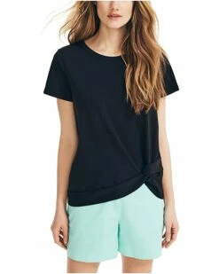 Nautica Women's Classic Fit Side Knot Top | Shirts & Tops -Nautica sales 2022 71i9xgX mzL. AC SR736920