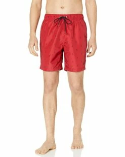 Nautica Men's Quick Dry All Over Classic Anchor Print Swim Trunk | Swimwear