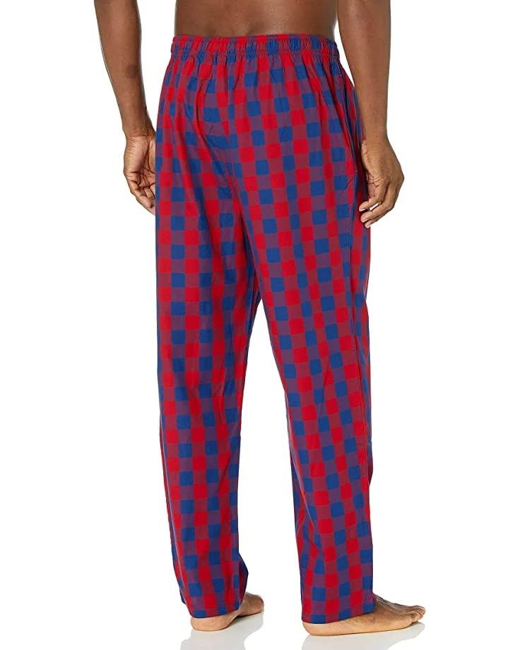 Nautica Men's Soft Woven 100% Cotton Elastic Waistband Sleep Pajama Pant, Red, X-Large | Sleepwear 2 Nautica Men's Soft Woven 100% Cotton Elastic Waistband Sleep Pajama Pant, Red, X-Large | Sleepwear - Image 2