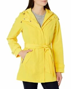 Nautica Women's Hooded Raincoat with Belt Jacket | Coats & Outerwear -Nautica sales 2022 71l9vi727uL. AC SR736920