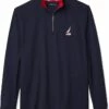 Nautica Men's American Flag Logo French Terry Quarter Zip Pullover | Hoodies & Sweatshirts