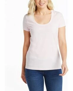 Nautica Women's Easy Comfort Scoop Neck Supersoft 100% Cotton Solid T-Shirt | Shirts & Tops -Nautica sales 2022 71m3apFQCL. AC SR736920
